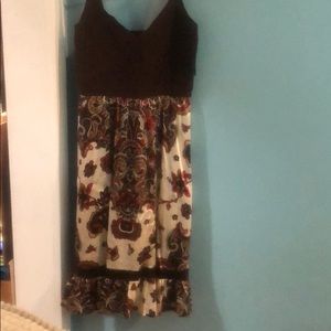 Bebe brown paisley dress